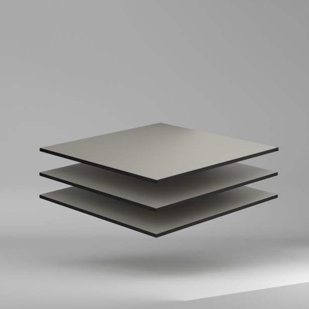 Max Compact Exterior F Colour HPL Platte NT/NT Medium Grey 2800 x 8 mm Kratz- und stoßfest
