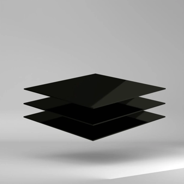 Setacryl PMMA Platte Schwarz 3050x2030x3mm ✔ Beiseitig glänzende Oberfläche