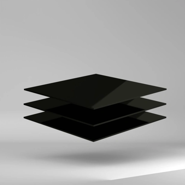 Setacryl PMMA Platte Schwarz 3050x2030x4mm ✔ Beiseitig glänzende Oberfläche