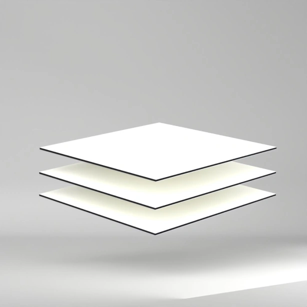 etalbond D2 Alu Verbundplatte Snow White 4050x1500x2mm ✔️ Leichtgewicht bei hoher Biegefestigkeit und Formstabilität
