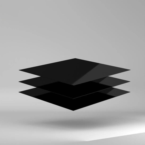epsotech PS Spiegelplatte Silber/Schwarz 2000x1000x1mm ✔ Hochglänzende Spiegeloberfläche