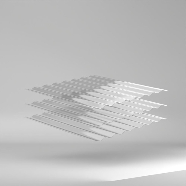 HIGHLUX PMMA Wellplatte Sinus 130/30 klar Glatt 2500x1000x3mm ✔️ Höchst witterungs- und altersbeständig