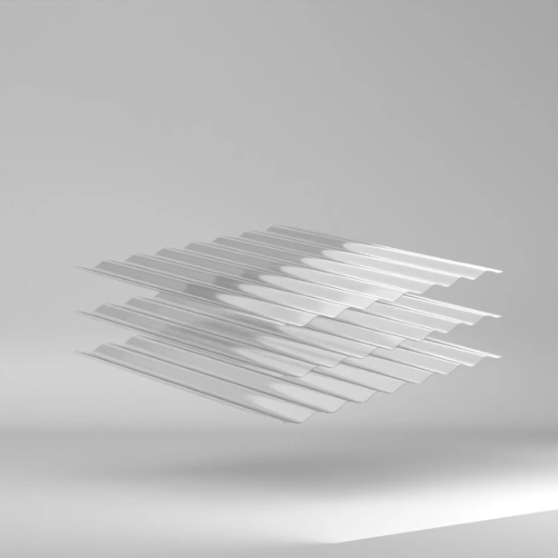 HIGHLUX PMMA Wellplatte Sinus 130/30 klar Glatt 2500x1000x3mm ✔️ Höchst witterungs- und altersbeständig