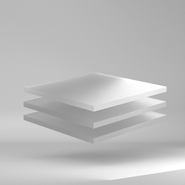 Satinglas PMMA Platte Opal Weiss 3020x2020x15mm ✔ Beiseitig satinierte Oberfläche