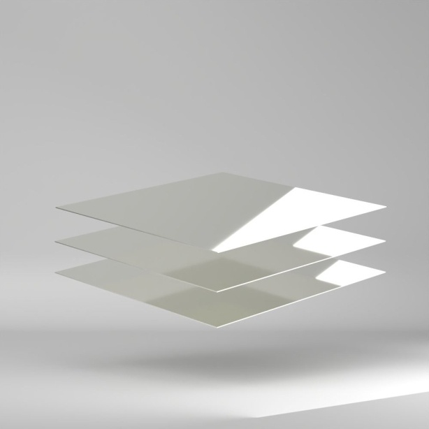 epsotech PS Spiegelplatte Silber/Weiss 2000x1000x1mm ✔ Hochglänzende Spiegeloberfläche