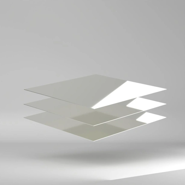 epsotech PS Spiegelplatte Silber/Weiss 2000x1000x1mm ✔ Hochglänzende Spiegeloberfläche