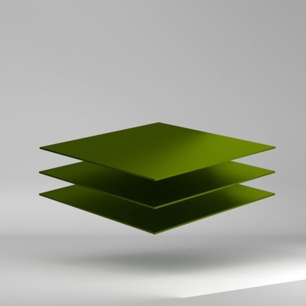 Satinglas PMMA Platte Lime 3050x2030x3mm ✔ Beiseitig satinierte Oberfläche