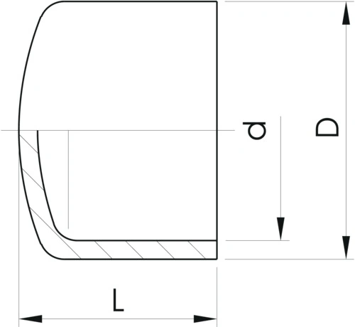 427733 GF PVC-U Kappe D315 PN16