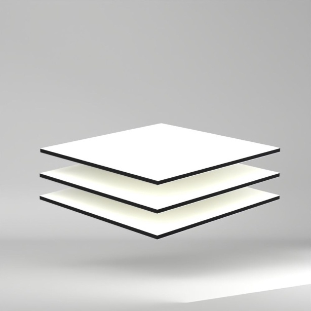 etalbond D2 Alu Verbundplatte Snow White 4050x1000x4mm ✔️ Leichtgewicht bei hoher Biegefestigkeit und Formstabilität