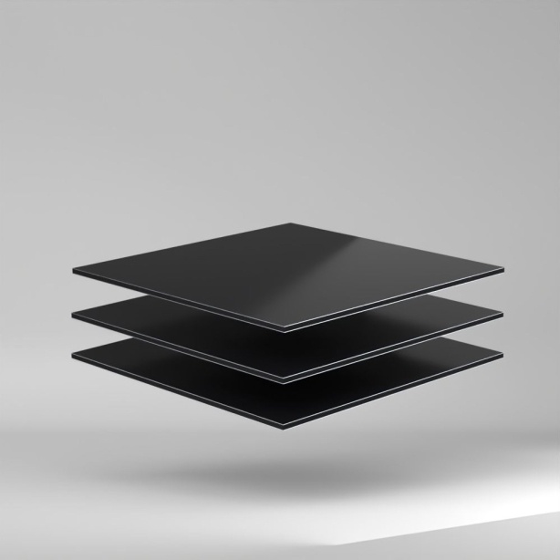 etalbond D2 Alu Verbundplatte Tiefschwarz 3050x1500x3mm ✔️ Leichtgewicht bei hoher Biegefestigkeit und Formstabilität