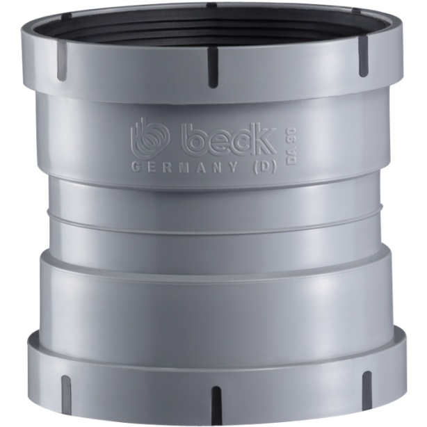 440268 Beck PPs Doppelmuffe RAL7037 D75