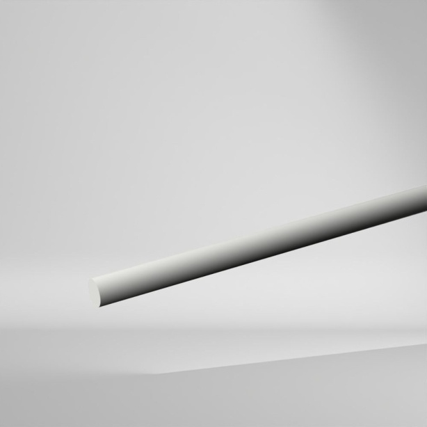 PTFE Vollstab Virginal Weiss 2000x25mm ✔️ Breiter thermischer Anwendungsbereich