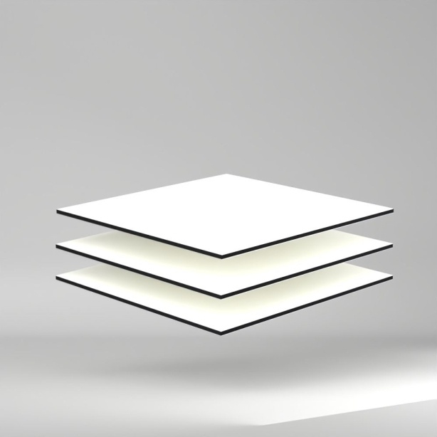 etalbond D2 Alu Verbundplatte Snow White 3050x1000x3mm ✔️ Leichtgewicht bei hoher Biegefestigkeit und Formstabilität