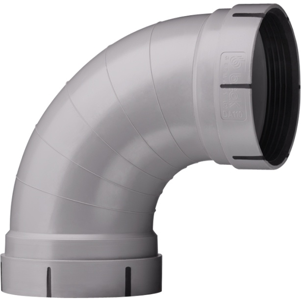 449712 Beck PPs Bogen 90° RAL7037 D75