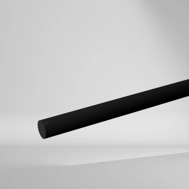 Cattaneo PVC-U Vollstab Schwarz 2000x40mm ✔️ Hohe mechanische Festigkeit und Steifigkeit