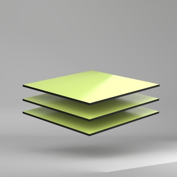 Max Compact Exterior F Colour HPL Platte Yellowish Green GLANZ 4100 x 8 mm Kratz- und stoßfest