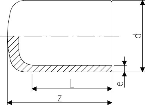 496080 GF PE100 Kappe D140
