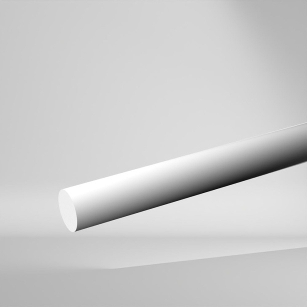 TECAFLON PTFE Virginal Vollstab Weiss 2000x60mm ✔️ Sehr gut elektrisch isolierend