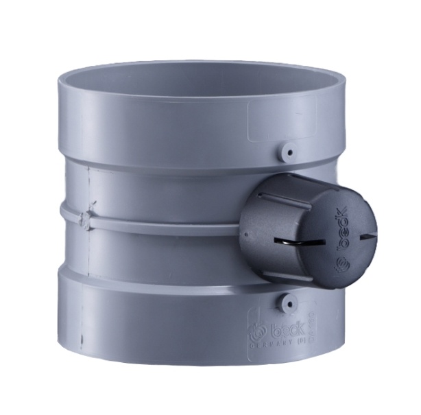 509520 Beck PVC-U Drosselklappe RAL7011 D315