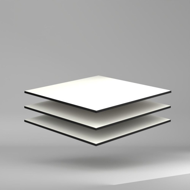 Trespa Meteon Lumen FR HPL Platte diffuse/satin Athens White 3650 x 8 mm Kratz- und stoßfest