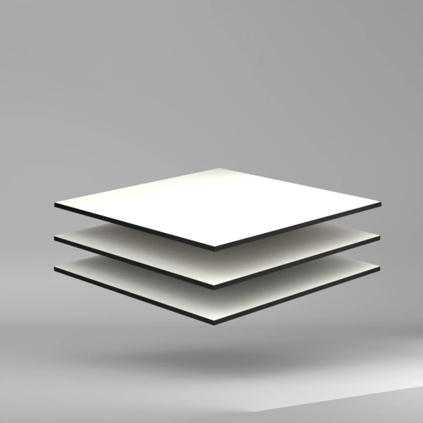 Trespa Meteon Lumen FR HPL Platte diffuse/satin Athens White 3650 x 8 mm Kratz- und stoßfest